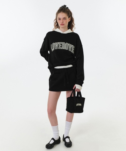 GRVRGROVE(グローブ)の「LOVEROVE SWEATSHIRT(スウェット・レディース・グレー/ブラウン/ブラック/チャコール・フリー)」の2枚目の写真