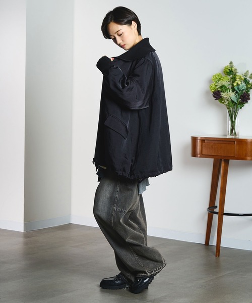 ROSE BUD(ローズバッド)の「(CREOLME)BIG COLLAR PADDED COAT(ステンカラーコート・レディース・ブラック/ブラウン・S/M)」の11枚目の写真