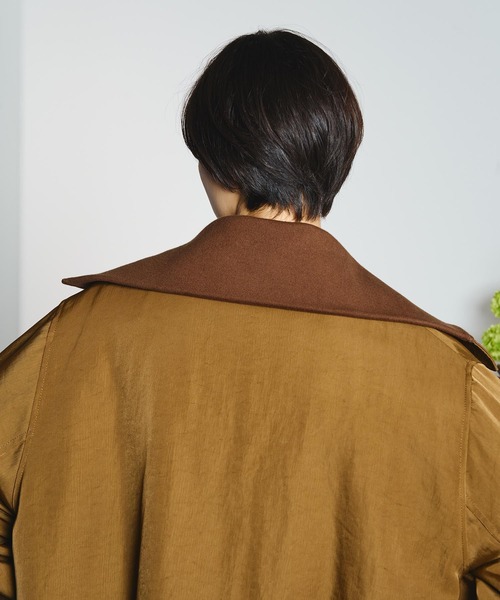 ROSE BUD(ローズバッド)の「(CREOLME)BIG COLLAR PADDED COAT(ステンカラーコート・レディース・ブラック/ブラウン・S/M)」の22枚目の写真
