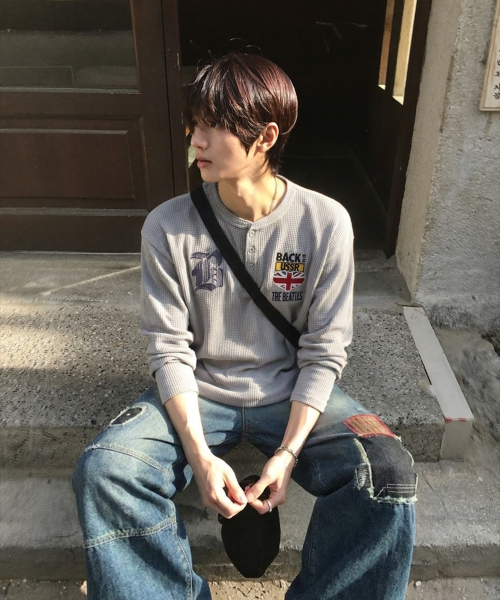 MAINBOOTH(メインブース)の「Repaired Denim Pants(BLUE)(デニムパンツ・レディース・その他・S-M/LARGE/3)」の3枚目の写真