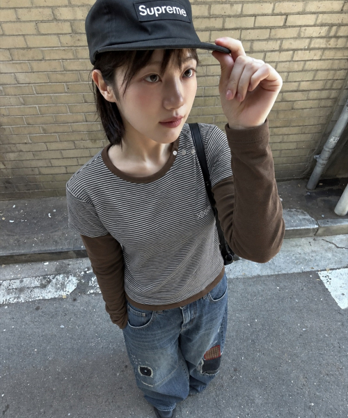 MAINBOOTH(メインブース)の「Repaired Denim Pants(BLUE)(デニムパンツ・レディース・その他・S-M/LARGE/3)」の4枚目の写真