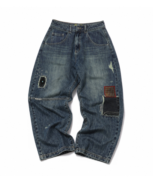 MAINBOOTH(メインブース)の「Repaired Denim Pants(BLUE)(デニムパンツ・レディース・その他・S-M/LARGE/3)」の6枚目の写真
