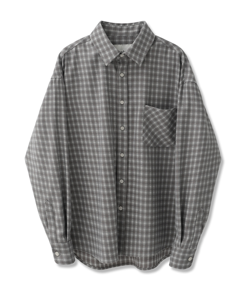 AVANDRESS(アバンドレス )の「ヒールチェックシャツ_4COL(シャツ/ブラウス・レディース・チャコールグレー/ネイビー/バーガンディー/ダークベージュ・MEDIUM/LARGE/X-LARGE)」の2枚目の写真