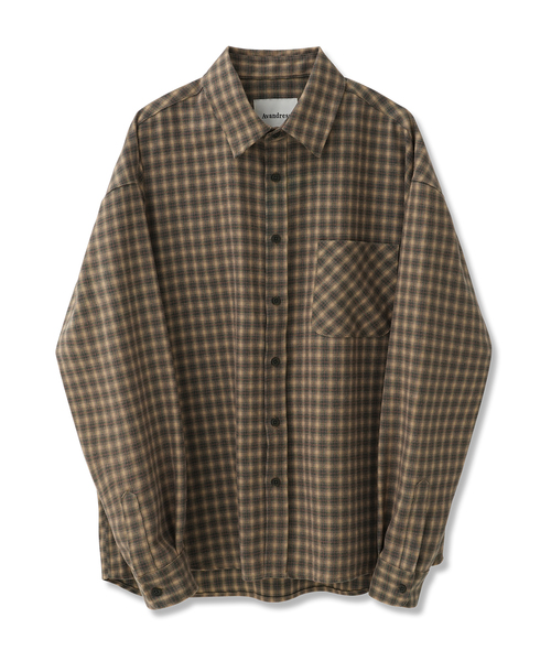AVANDRESS(アバンドレス )の「ヒールチェックシャツ_4COL(シャツ/ブラウス・レディース・チャコールグレー/ネイビー/バーガンディー/ダークベージュ・MEDIUM/LARGE/X-LARGE)」の3枚目の写真