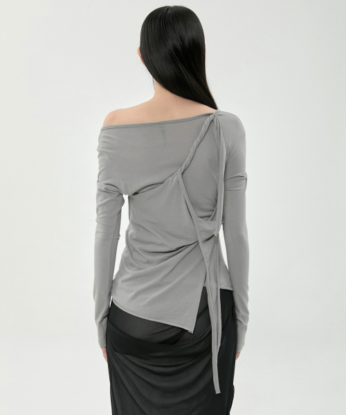 FLAREUP（フレアアップ）の「3レイヤードブレイドスリーブ (FL-184_Gray)（Tシャツ/カットソー・レディース・グレー・OS）」の3枚目の写真
