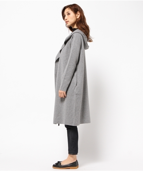 MOUSSY(マウジー)の「HOODIE CDK(カーディガン/ボレロ・レディース・トップグレー/ブラック/ベージュ・FREE)」の11枚目の写真