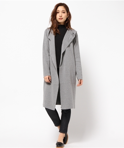 MOUSSY(マウジー)の「HOODIE CDK(カーディガン/ボレロ・レディース・トップグレー/ブラック/ベージュ・FREE)」の14枚目の写真