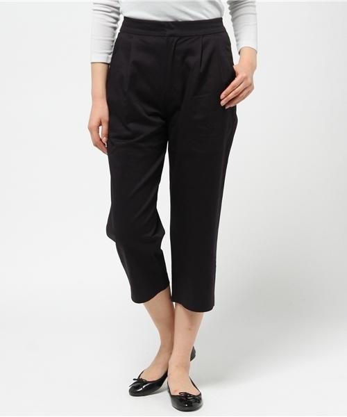 GLOBAL WORK(グローバルワーク)の「ワイドクロプトパンツ/708547(その他パンツ・レディース・ホワイト/ブラウン/ネイビー/ブルー/ライトブルー・SMALL/LARGE/MEDIUM)」の4枚目の写真