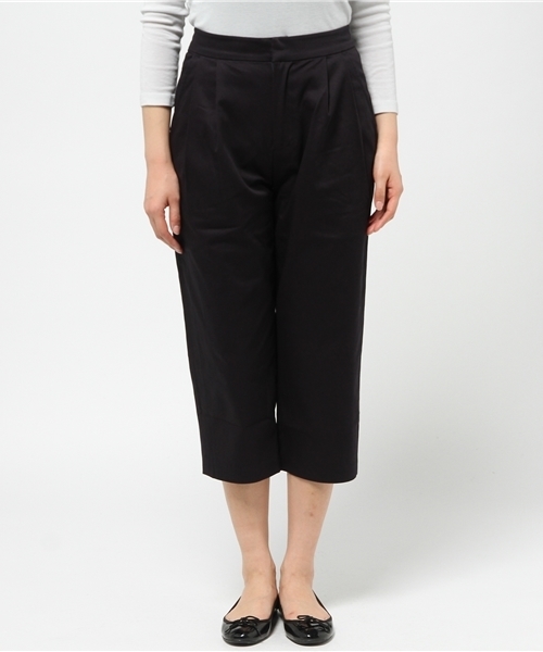 GLOBAL WORK(グローバルワーク)の「ワイドクロプトパンツ/708547(その他パンツ・レディース・ホワイト/ブラウン/ネイビー/ブルー/ライトブルー・SMALL/LARGE/MEDIUM)」の6枚目の写真