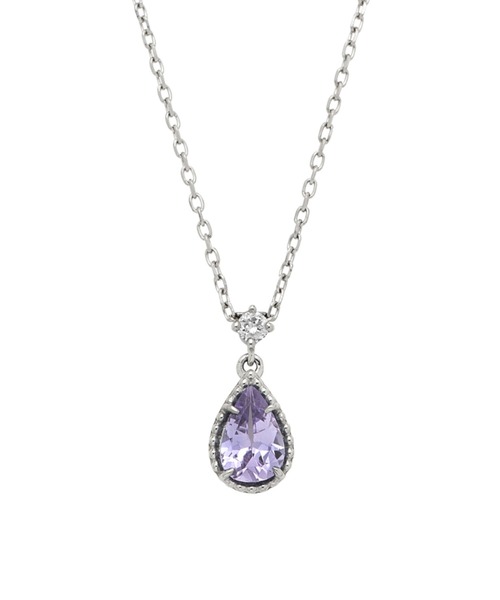 【正規品質保証】 プラチナ×タンザナイト ドロップネックレス（ネックレス アクセサリー