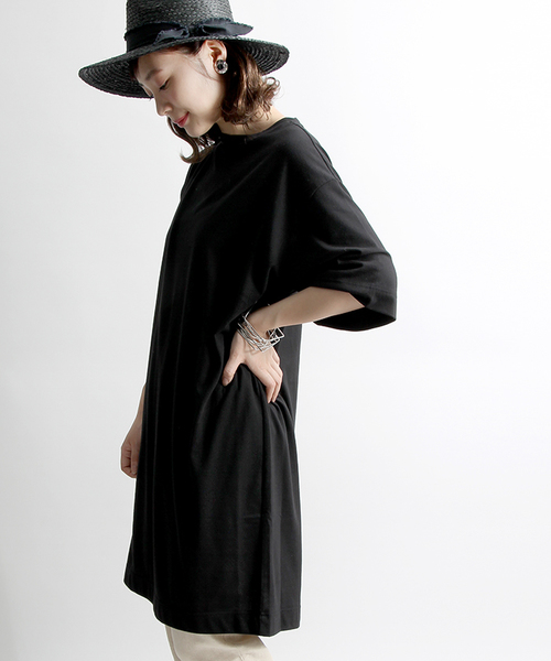 WEGO（ウィゴー）の「WEGO/BIG Teeワンピース（ワンピース・レディース・サックスブルー/ライトピンク/ブラック/ホワイト/ライトパープル・FREE）」の3枚目の写真