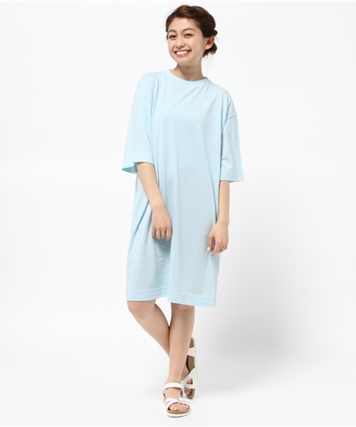 WEGO（ウィゴー）の「WEGO/BIG Teeワンピース（ワンピース・レディース・サックスブルー/ライトピンク/ブラック/ホワイト/ライトパープル・FREE）」の15枚目の写真