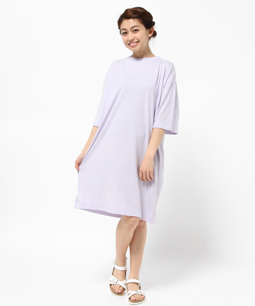 WEGO（ウィゴー）の「WEGO/BIG Teeワンピース（ワンピース・レディース・サックスブルー/ライトピンク/ブラック/ホワイト/ライトパープル・FREE）」の16枚目の写真