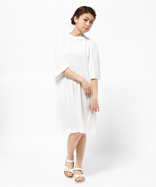 WEGO（ウィゴー）の「WEGO/BIG Teeワンピース（ワンピース・レディース・サックスブルー/ライトピンク/ブラック/ホワイト/ライトパープル・FREE）」の13枚目の写真