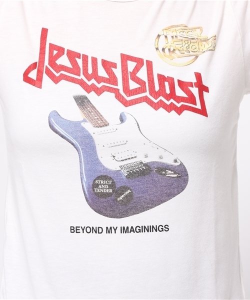 MOUSSY（マウジー）の「JESUS TSJ（Tシャツ/カットソー・レディース・ホワイト/ブラック・FREE）」の7枚目の写真
