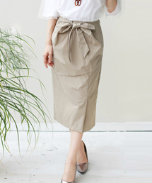 REAL CUBE | CLOCHE ウエストリボンミドル丈スカート(スカート)