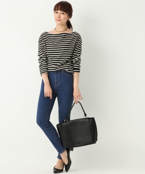 A part by（アパートバイ）の「デニムスリムパンツ 730023 （デニムパンツ・レディース・ブルー/ブラック/ネイビー・SMALL/LARGE/MEDIUM）」の7枚目の写真