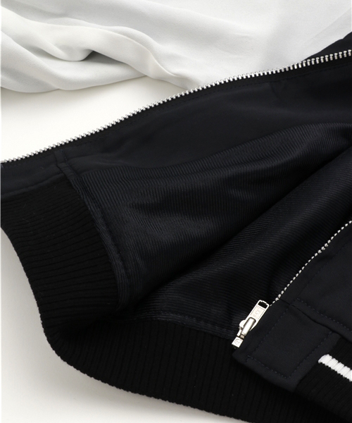 BRANSHES(ブランシェス)の「スカジャン(ブルゾン・キッズ・ブラック/ベージュ・120cm/150cm/130cm/80cm/90cm/110cm/100cm/140cm)」の8枚目の写真