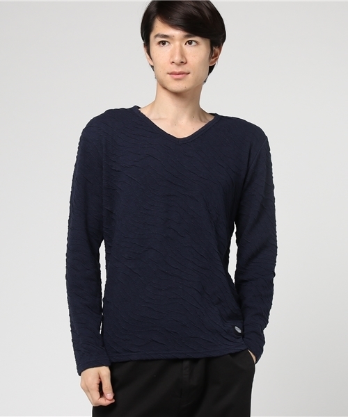 VENCEEXCHANGE(ヴァンスエクスチェンジ)の「フクレジャカード長袖T (Tシャツ/カットソー・メンズ・ブラック/ホワイト/ボルドー/ネイビー/グレー・LARGE/MEDIUM)」の1枚目の写真