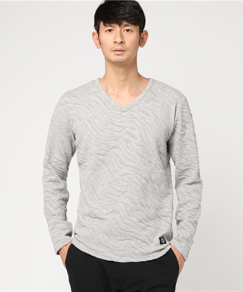 VENCEEXCHANGE(ヴァンスエクスチェンジ)の「フクレジャカード長袖T (Tシャツ/カットソー・メンズ・ブラック/ホワイト/ボルドー/ネイビー/グレー・LARGE/MEDIUM)」の4枚目の写真