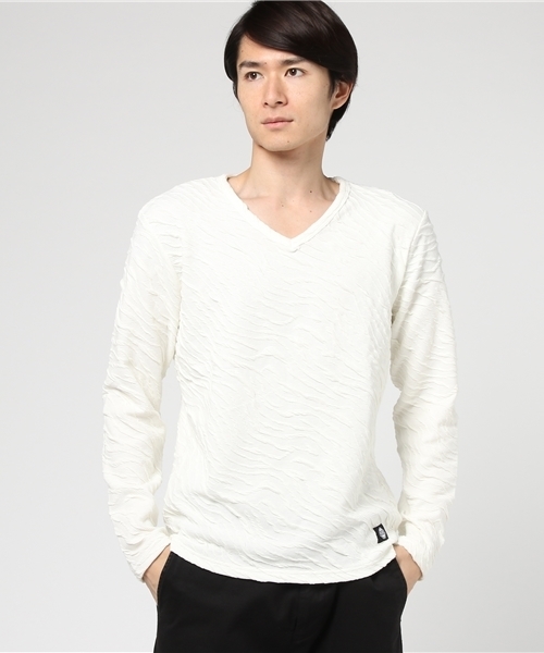 VENCEEXCHANGE(ヴァンスエクスチェンジ)の「フクレジャカード長袖T (Tシャツ/カットソー・メンズ・ブラック/ホワイト/ボルドー/ネイビー/グレー・LARGE/MEDIUM)」の2枚目の写真