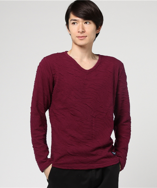 VENCEEXCHANGE(ヴァンスエクスチェンジ)の「フクレジャカード長袖T (Tシャツ/カットソー・メンズ・ブラック/ホワイト/ボルドー/ネイビー/グレー・LARGE/MEDIUM)」の5枚目の写真