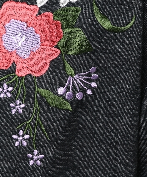 VENCEEXCHANGE（ヴァンスエクスチェンジ）の「刺繍ダブルフェイスガウン               （カーディガン/ボレロ・レディース・ブラック/ネイビー/グレー/ピンク・MEDIUM）」の13枚目の写真