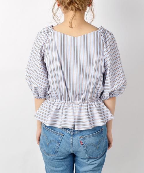 Khaju(カージュ)の「Khaju:2WAYカシュクールブラウス②◇(シャツ/ブラウス・レディース・ブラック/ライトブルー/ホワイト/ネイビー・ONE SIZE)」の11枚目の写真