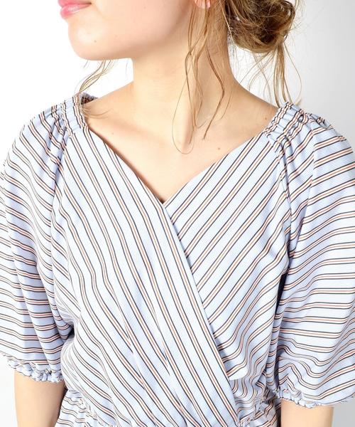 Khaju(カージュ)の「Khaju:2WAYカシュクールブラウス②◇(シャツ/ブラウス・レディース・ブラック/ライトブルー/ホワイト/ネイビー・ONE SIZE)」の12枚目の写真