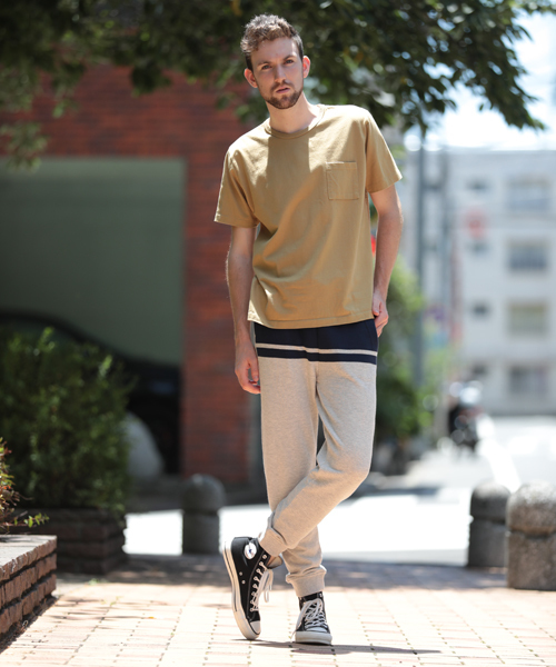 grn（ジーアールエヌ）の「【grn/ジーアールエヌ】ラインスウェットパンツ（その他パンツ・メンズ・杢グレー/オートミール/ネイビー・LARGE/MEDIUM）」の15枚目の写真