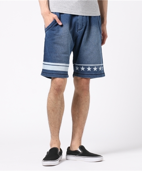 JACKROSE（ジャックローズ）の「スタープリントスウェットショーツ（その他パンツ・メンズ・ブラック/インディゴブルー/サックスブルー・L/M）」の8枚目の写真