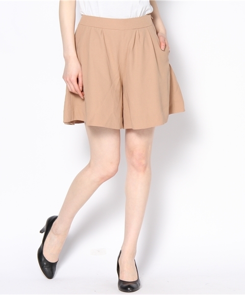 earth music&ecology(アースミュージックアンドエコロジー)の「●steady 6月号 掲載●バックリボンキュロット/ショートパンツ(カーゴパンツ・レディース・キャメル/イエロー/ネイビー/ピンク・MEDIUM/SMALL)」の4枚目の写真