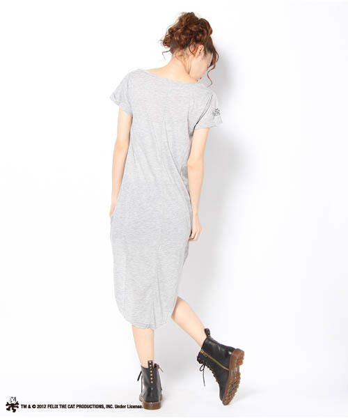 DANCE LB-03(ダンス エルビー・ゼロスリー)の「FELIX Tシャツ ワンピース(その他トップス・レディース・ブラック系/グレー系2/ホワイト系・FREE)」の5枚目の写真
