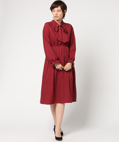 Sevendays Sunday セブンデイズサンデイ の ドットプリントボウタイワンピース ワンピース Wear