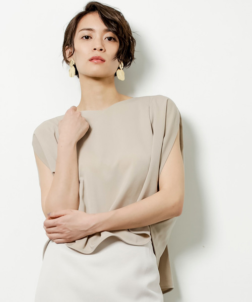 STUDIOUS（ステュディオス）の「【STUDIOUS】ピーチスリットブラウス（シャツ/ブラウス・レディース・バーガンディー/ベージュ/ネイビー・FREE）」の18枚目の写真