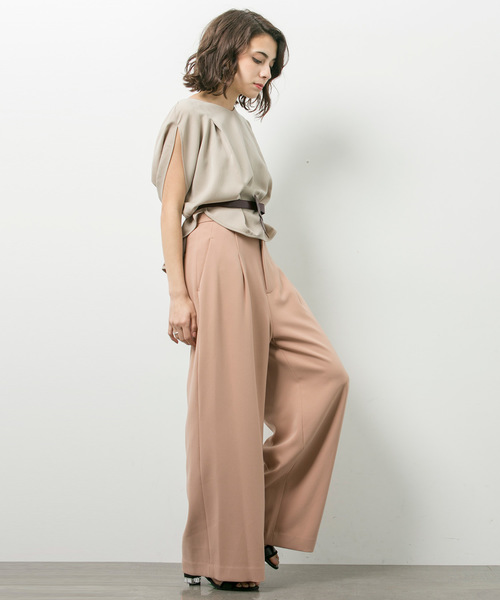 STUDIOUS（ステュディオス）の「【STUDIOUS】ピーチスリットブラウス（シャツ/ブラウス・レディース・バーガンディー/ベージュ/ネイビー・FREE）」の21枚目の写真