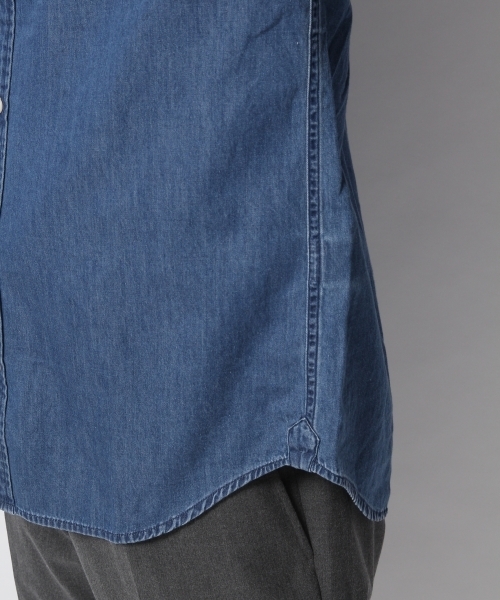 GLOBAL WORK（グローバルワーク）の「デニムシャツ長袖/777383（シャツ/ブラウス・メンズ・ブルー系その他4/ネイビー・LARGE/SMALL/X-LARGE/MEDIUM）」の12枚目の写真