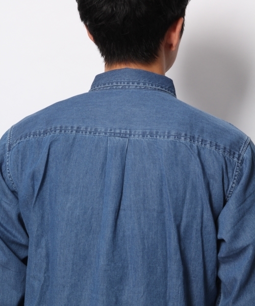 GLOBAL WORK（グローバルワーク）の「デニムシャツ長袖/777383（シャツ/ブラウス・メンズ・ブルー系その他4/ネイビー・LARGE/SMALL/X-LARGE/MEDIUM）」の13枚目の写真