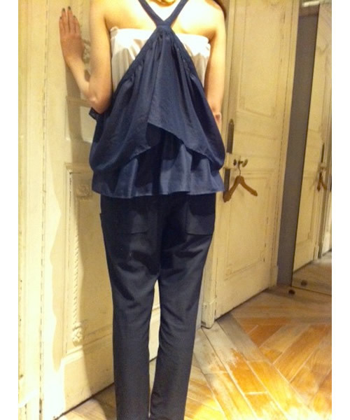 alcali（アルカリ）の「avie /  オールインワン　＜別注＞（サロペット/オーバーオール・レディース・ホワイト/ネイビー・FREE）」の13枚目の写真