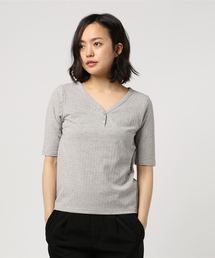 earth music&ecology | ・ヘンリーネックテレコプルオーバー(Tシャツ/カットソー)