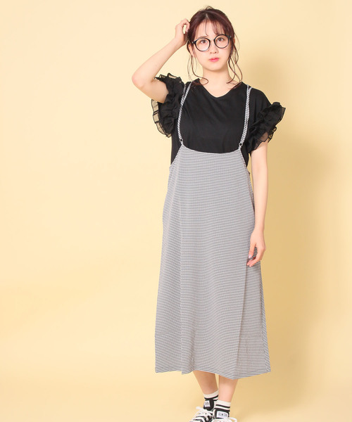 AS KNOW AS PINKY（アズノゥアズピンキー）の「☆ZOZO限定☆袖シフォンフリルっT（Tシャツ/カットソー・レディース・ブラック/レッド/オフホワイト/マスタード・FREE）」の15枚目の写真