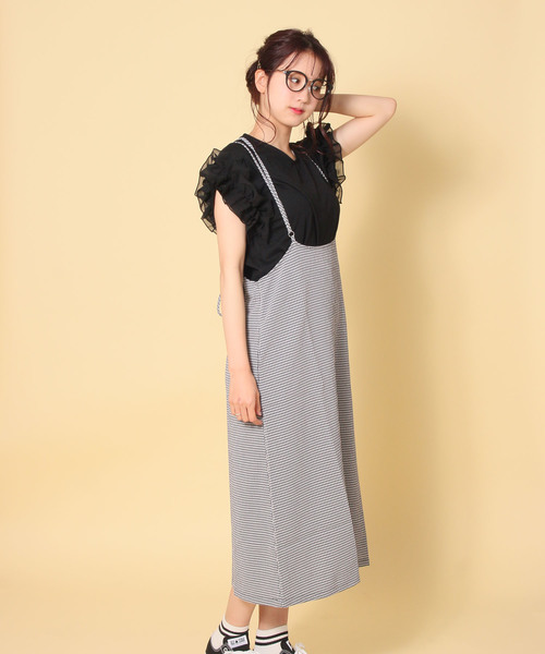 AS KNOW AS PINKY（アズノゥアズピンキー）の「☆ZOZO限定☆袖シフォンフリルっT（Tシャツ/カットソー・レディース・ブラック/レッド/オフホワイト/マスタード・FREE）」の16枚目の写真