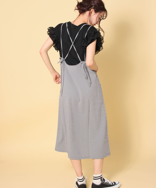 AS KNOW AS PINKY（アズノゥアズピンキー）の「☆ZOZO限定☆袖シフォンフリルっT（Tシャツ/カットソー・レディース・ブラック/レッド/オフホワイト/マスタード・FREE）」の18枚目の写真