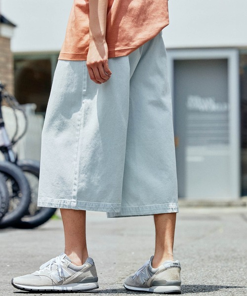 MONO-MART(モノマート)の「ワイドテーパードバルーンクロップドデニムパンツ(10oz DENIM)(デニムパンツ・メンズ・ブラック/ワンウォッシュ/ライトインディゴブルー/ブラック系その他/サックスブルー/ブルー系その他・L/LL/M)」の6枚目の写真