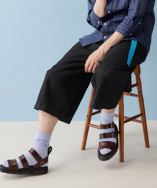 MONO-MART(モノマート)の「ワイドテーパードバルーンクロップドデニムパンツ(10oz DENIM)(デニムパンツ・メンズ・ブラック/ワンウォッシュ/ライトインディゴブルー/ブラック系その他/サックスブルー/ブルー系その他・L/LL/M)」の3枚目の写真