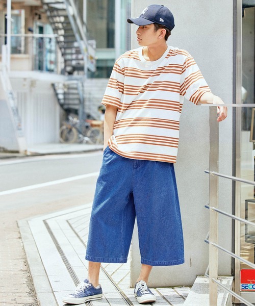 MONO-MART(モノマート)の「ワイドテーパードバルーンクロップドデニムパンツ(10oz DENIM)(デニムパンツ・メンズ・ブラック/ワンウォッシュ/ライトインディゴブルー/ブラック系その他/サックスブルー/ブルー系その他・L/LL/M)」の16枚目の写真