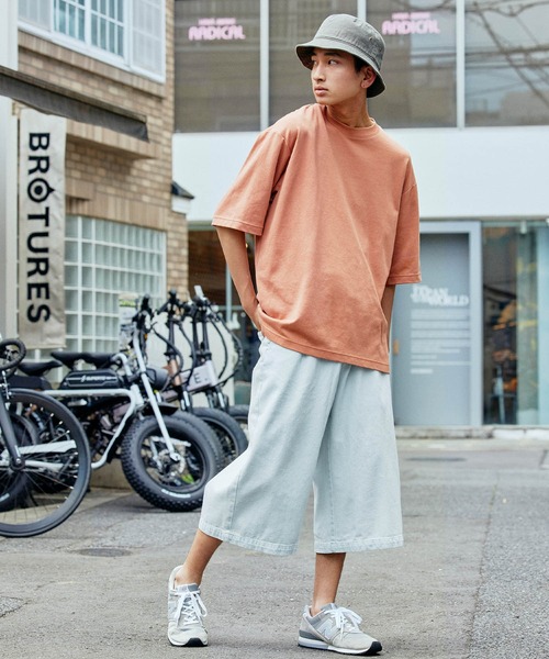 MONO-MART(モノマート)の「ワイドテーパードバルーンクロップドデニムパンツ(10oz DENIM)(デニムパンツ・メンズ・ブラック/ワンウォッシュ/ライトインディゴブルー/ブラック系その他/サックスブルー/ブルー系その他・L/LL/M)」の13枚目の写真