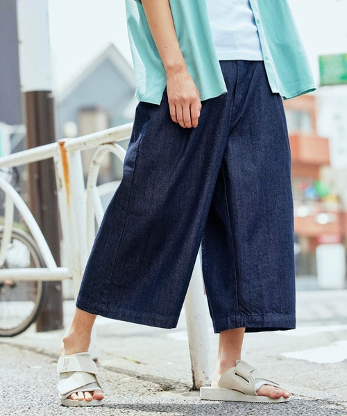 ワイドテーパードバルーンクロップドデニムパンツ(10oz DENIM