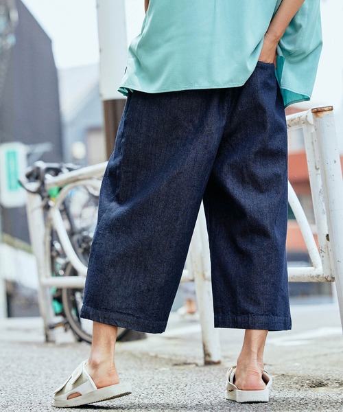 kolor カラー ワイドテーパードデニムブルー サイズ1 美品 ワイドテーパードバルーンクロップドデニムパンツ(10oz DENIM
