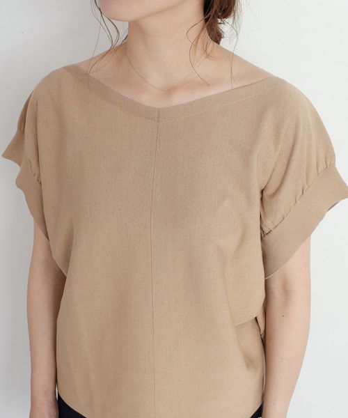 SHIPS(シップス)の「ギャザースリーブプルオーバー(ニット/セーター・レディース・ブラック/ベージュ/オレンジ・ONE SIZE)」の8枚目の写真